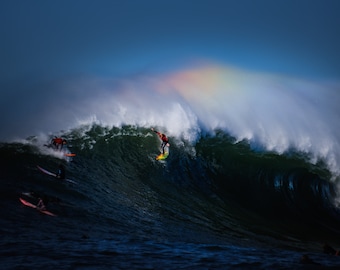 Big Wave Surf Wipeout Fine Art Digital Print (en français)