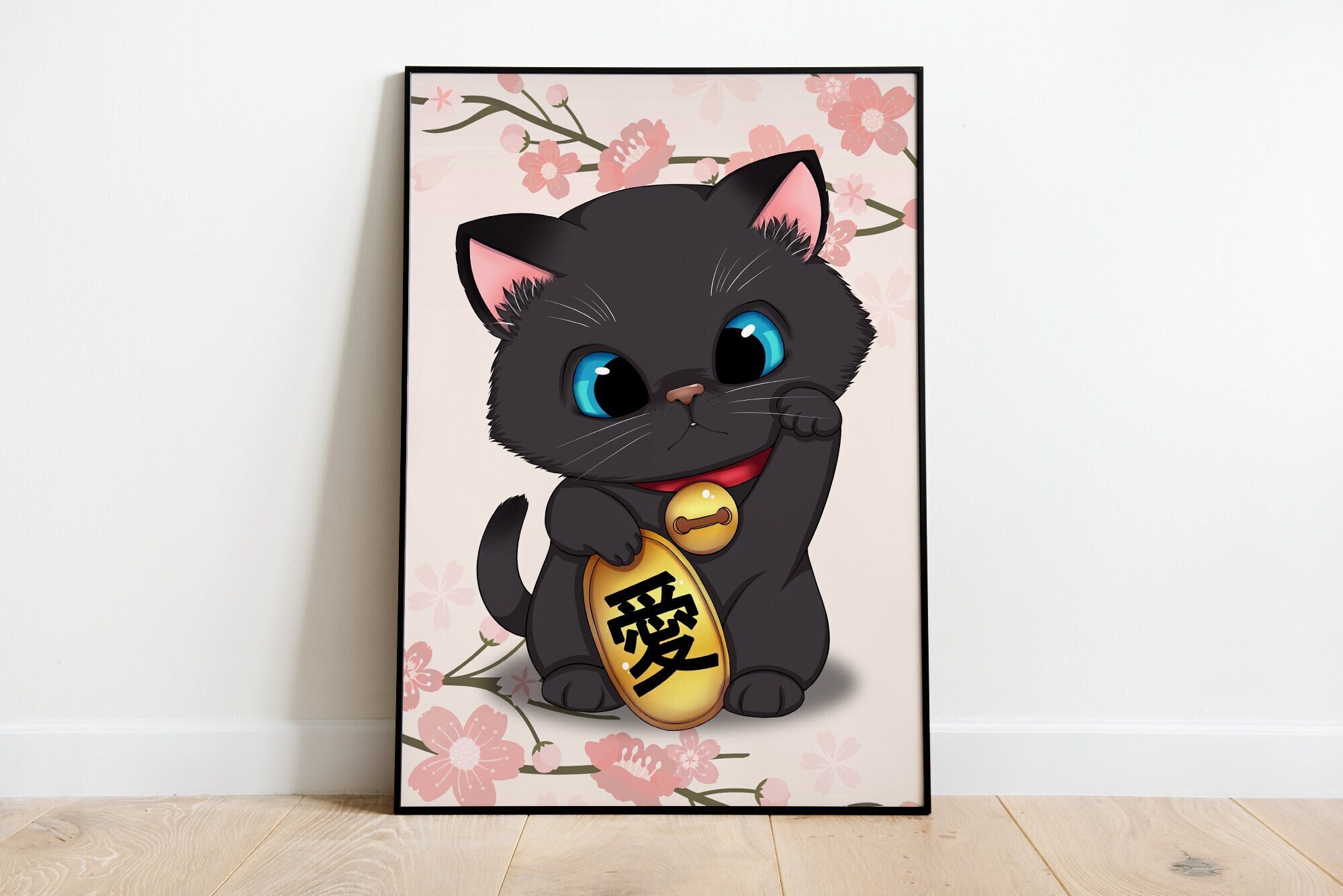 Kawaii Maneki Neko Love Art Print Cat Print Anime Manga - Etsy Australia Kawaii Maneki Neko Love Art Print Cat Print Anime Manga - Etsy Australia