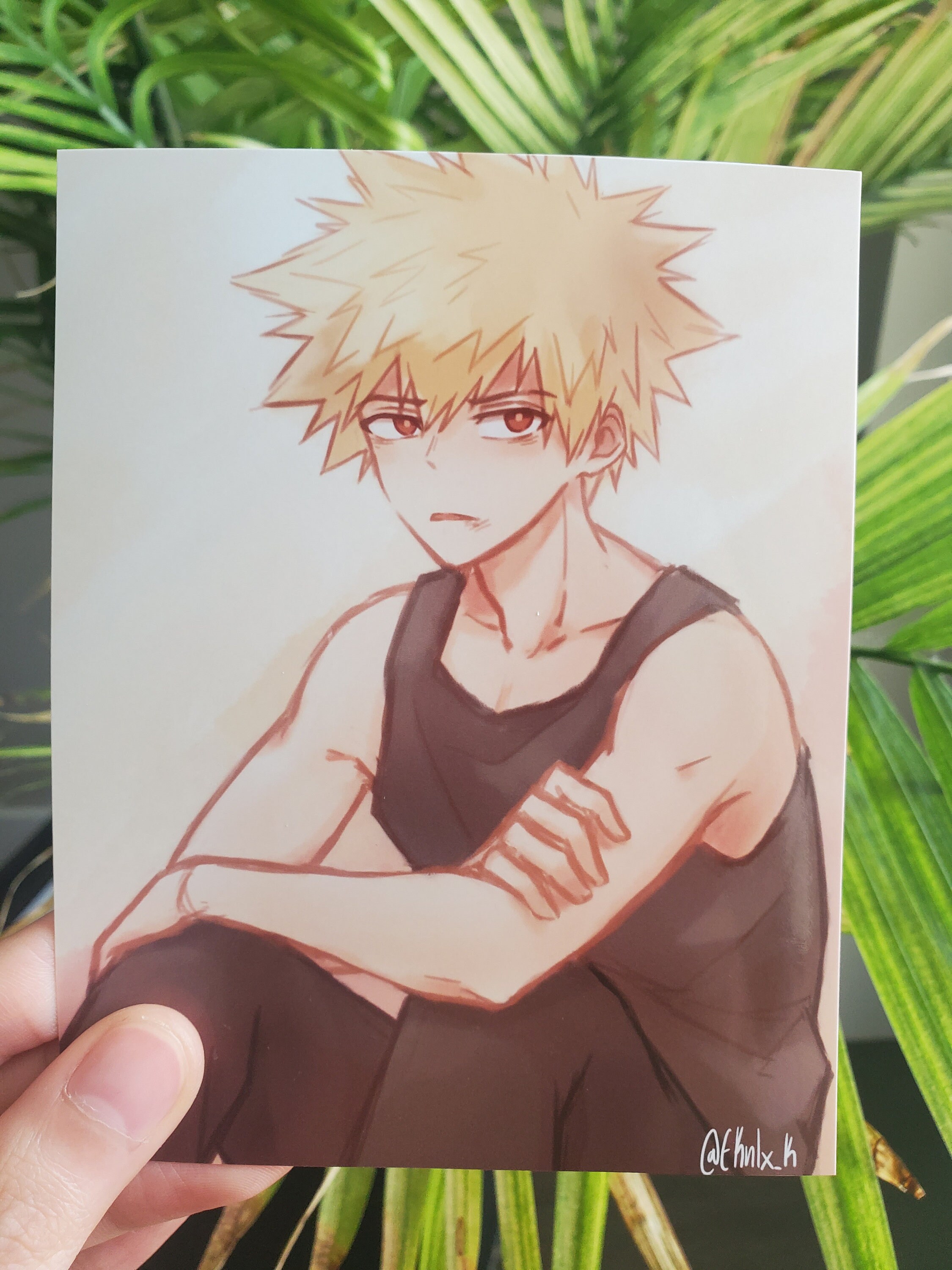 Bakugou Katsuki Sitting Small Print Anime BNHA My Hero - Etsy