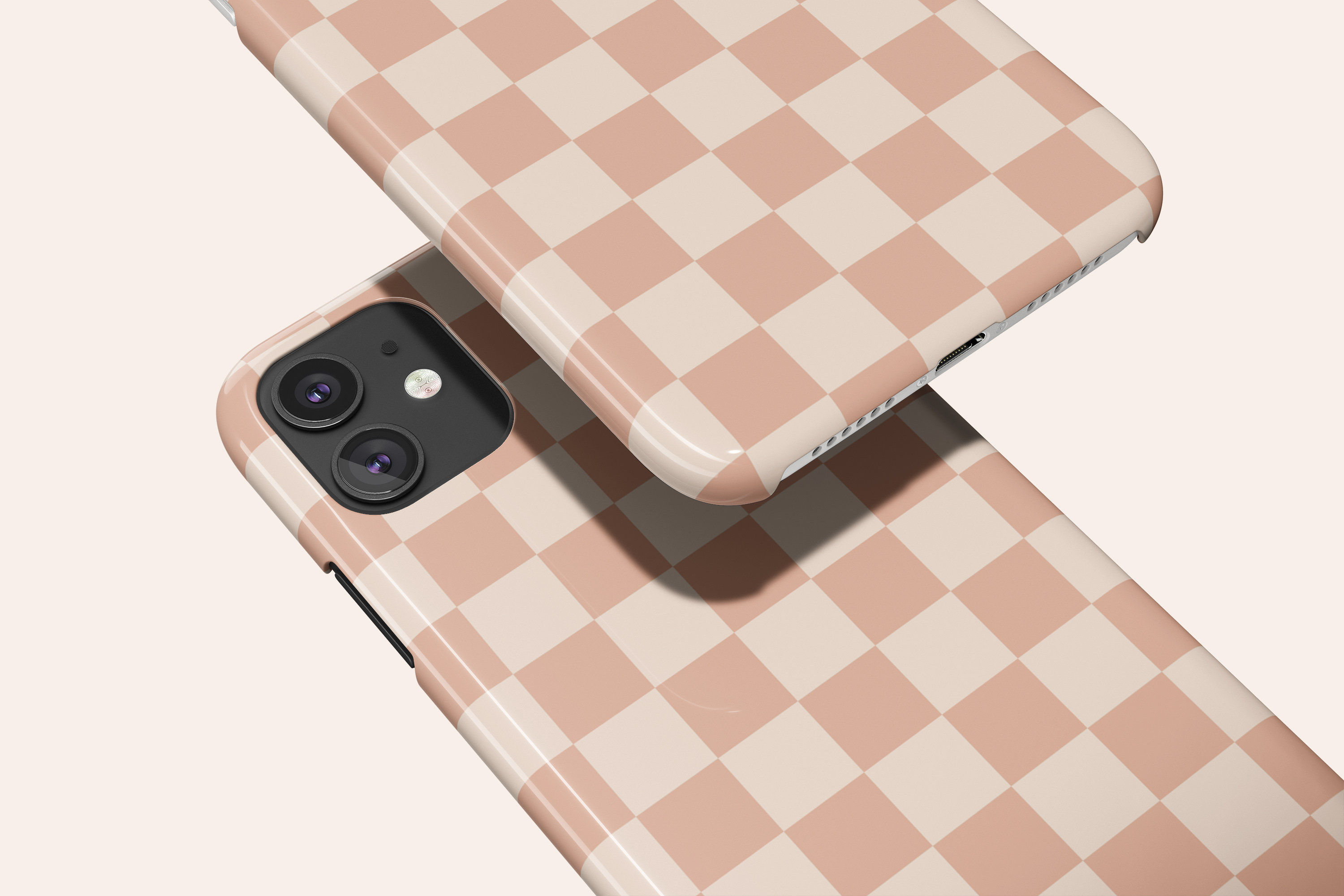 Blush Checkered Phone Case iPhone 12 iPhone 11 Pro Max Etsy