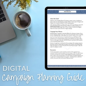 Campaign Planning Guide | Dungeons & Dragons 5e | 8.5”x11” portrait orientation | Downloadable PDF