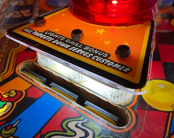 Diner Center Drop Target Clear Plastic Protector Williams Pinball