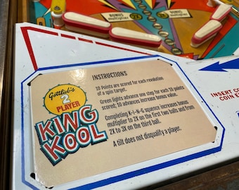 King Kool Apron Cards Gottlieb