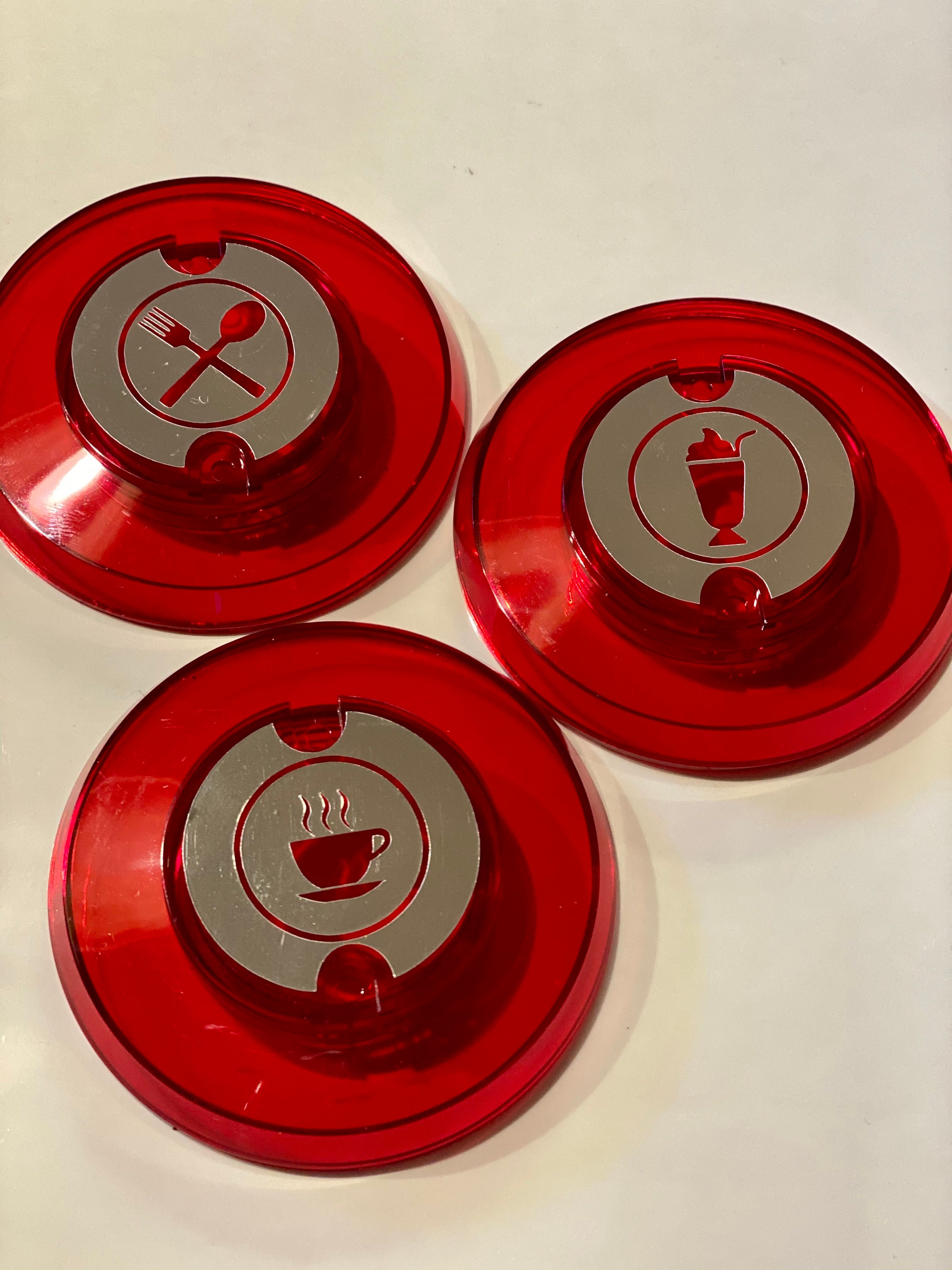 Diner Pinball Pop Bumper Cap Mirrored Decals Etsy