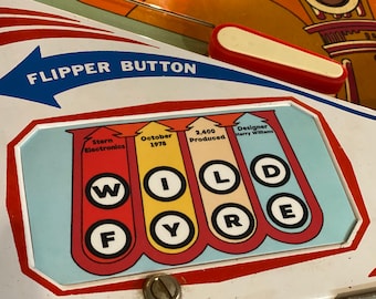 Wild Fyre Stern Pinball Apron Cards Set