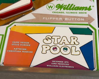 Star Pool Apron Cards Williams Pinball