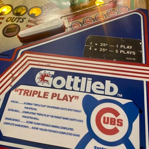 Chicago Cubs Triple Play Grembiule Carte Gottlieb
