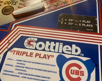 Chicago Cubs Triple Play Apron Cards Gottlieb