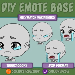 DIY Emote Base - Crying - Mix/Match Variations