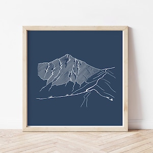 Ben Lomond, Queenstown, New Zealand Print, New Zealand Art, Illustrated Prints, Fine Art Print, Travel Gift for couple, Travel Poster Print
