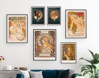 La Belle Epoque Wall Art, Vintage Advertising Posters, Printable Art Collection for Living Room, Gift for Artist, Antique Office Decor