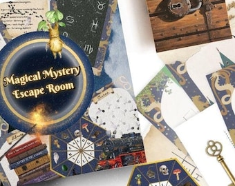 Wizard Escape Room imprimable : jeu de fête d'anniversaire mystère magique (téléchargement PDF