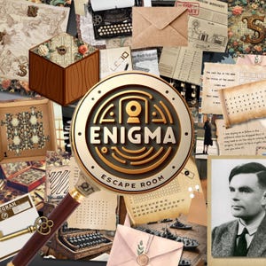 Enigma Escape Room Digital, Alan Turing Codeknacker, Printable Escape Room Kit, Date Night Geschenk, Escape Room Partyspiel für Sleepover