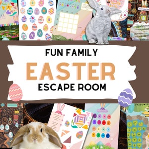 Easter Escape Room, Easter Scavenger Hunt, Escape Room Printable, Kids Escape Room Kit, Digital Download, Birthday Party Game for Kids