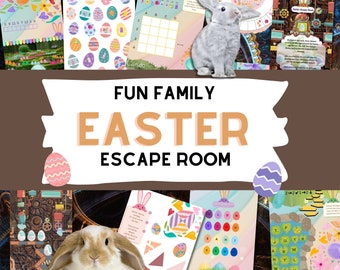 Easter Escape Room, Easter Scavenger Hunt, Escape Room Printable, Kids Escape Room Kit, Digital Download, Birthday Party Game for Kids