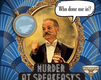Juego de mesa imprimible de misterio y asesinato ambientado en los años 20, juego de beber inspirado en El Gran Gatsby, de 6 a 21 jugadores.