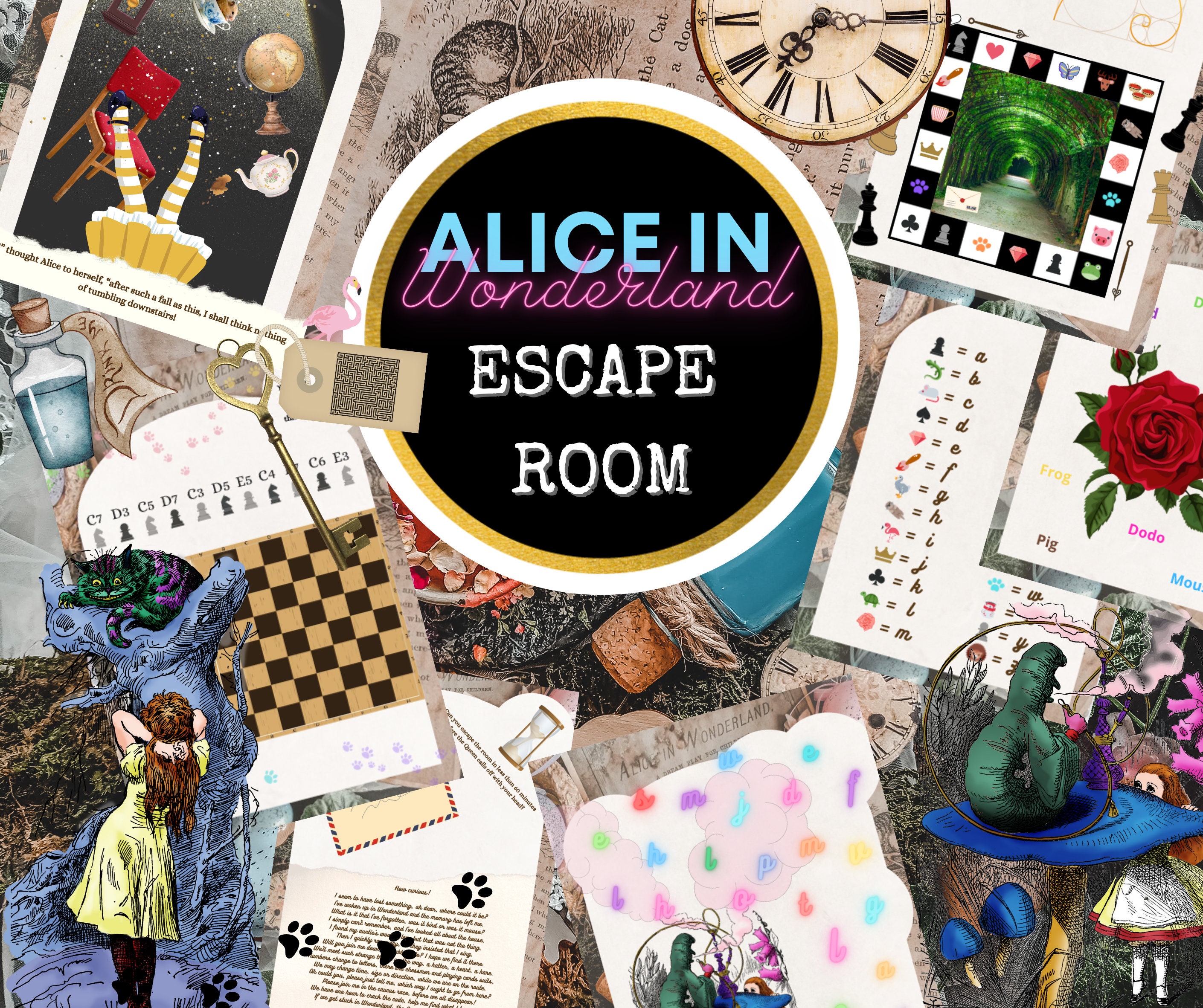 Alice in Wonderland Escape Room Escape From Wonderland Etsy Australia