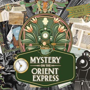 Orient Express Escape Room Printable, Agatha Christie Mystery (PDF) Escape Room Printable Kit, Date Night Game, Agatha Christie Gift for Her