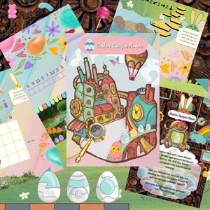 Easter Escape Room, Easter Scavenger Hunt, Escape Room Printable, Kids Escape Room Kit, Digital Download, Birthday Party Game for Kids image 2