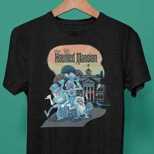 Haunted Mansion Shirt, Dumme Sterbliche, Madame Leota,Hitchhiking Gespenster,Tightseil Lady,Halloween,Disney Retro