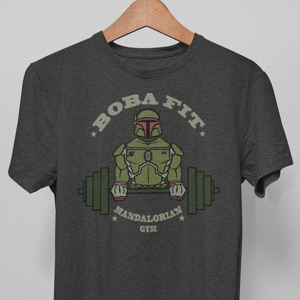 Boba Fett Short Sleeve Tee - Unisex Jersey   - Boba Fit - The Mandalorian Gym - Workout Clothes - Mens and Womens Fun Fitness Tshirt