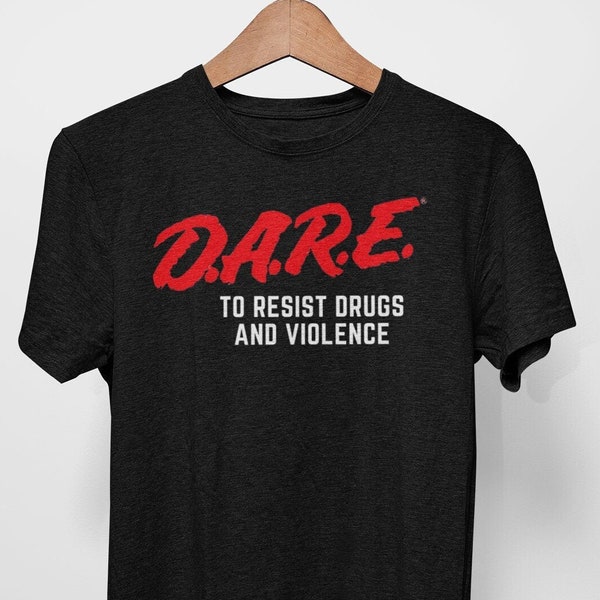 Vintage D.A.R.E Shirt - 90er Jahre D.A.R.E Tee, Aufklärung über Drogenmissbrauch, Retro 80er Jahre, Drogen, Bildungsprogramm, 2000er Jahre, Dare Tiger