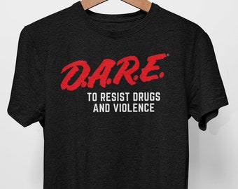 Vintage D.A.R.E Shirt - 90er Jahre D.A.R.E Tee, Aufklärung über Drogenmissbrauch, Retro 80er Jahre, Drogen, Bildungsprogramm, 2000er Jahre, Dare Tiger