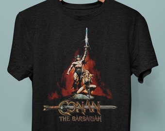 Conan the Barbarian Unisex Shirt | Cult Film 80s horror Vintage T-Shirt, Gift Tee For You And Your Friends