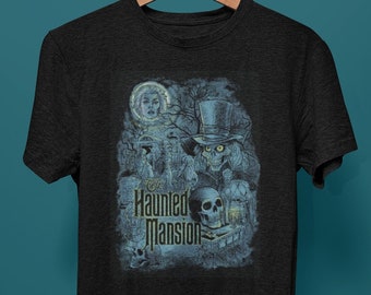 Classic Haunted Mansion shirt, Vintage Foolish mortals tee, Madame Leota,hitchhiking ghosts,tight rope lady, Halloween, disney retro