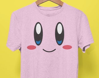 Kirby Face Tee | Classic Retro Gaming T-shirt | Give for her | gift for him | gamer shirt | nes tshirt