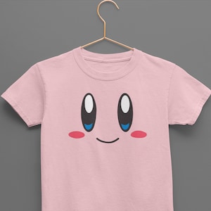 Kirby Face KIDS Tee | Classic Retro Gaming T-shirt | Give for her | gift for him | gamer shirt | nes tshirt