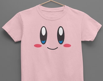 Kirby Face KIDS Tee | Classic Retro Gaming T-shirt | Give for her | gift for him | gamer shirt | nes tshirt