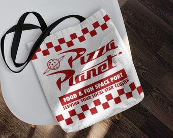 Pizza Planet Tote Bag (AOP), Pizza Planet bag, Disney Pizza Planet carry bag,Alien Pizza Planet,Pizza Lover Shirt,Disney gift