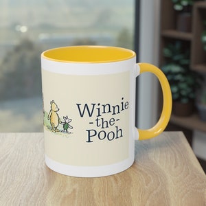 Winnie The Pooh Classic Two-Tone Coffee Mug, 11oz, unique coffee mugs, gift mug