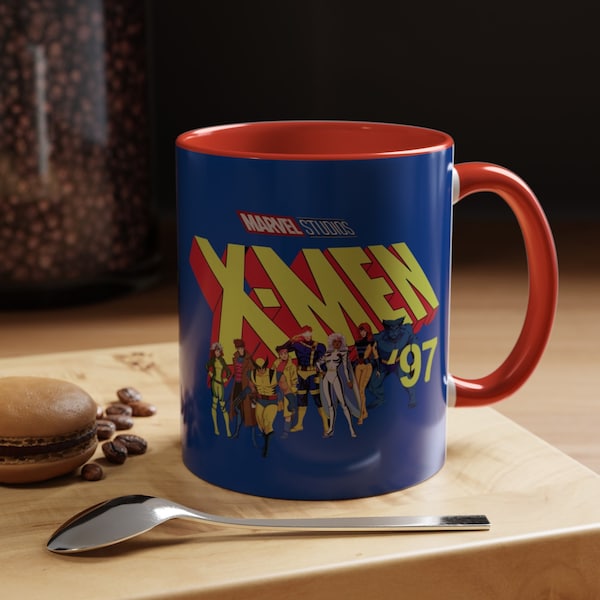 Marvel X-Men '97 Mug | Superhero X-men Accent Mug | Charles Xavier Cyclops Wolverine Beast Shirt | Marvel Xmen Shirt