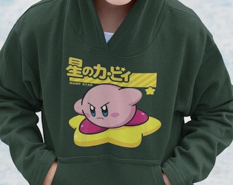 Kirby Warp Star Kids Hoodie | Classic Retro Gaming T-shirt | Give for her | gift for him | gamer shirt | nes tshirt