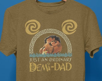 Just An Ordinary Demi-Dad Mickey Ears Shirt, Maui Shirt for Dad, Moana Family Shirts, regalo del día del padre, Disney Moana