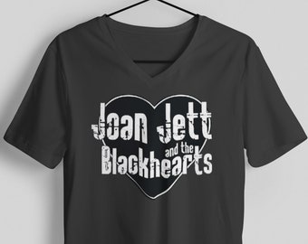 Camiseta de cuello en V de Joan Jett / Camiseta vintage de película de culto de terror de los años 80, camiseta de regalo para ti y tus amigos