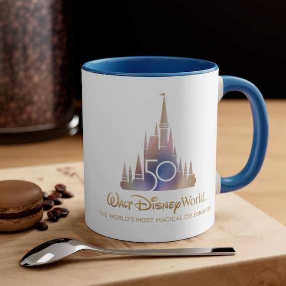 Disneyworld 50th Anniversary Accent Coffee Mug, 11oz, Disneyland Vacation  2021, Family Matching Trip Gift, 50 Year Magic Kingdom - Etsy