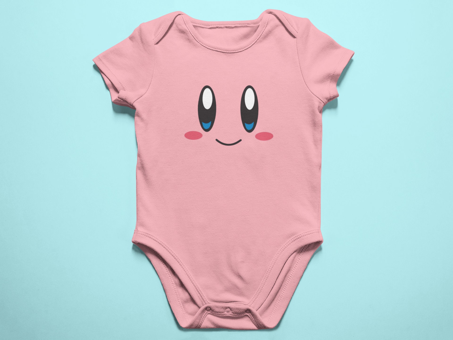 Kirby Face Baby Onesie Infant Fine Jersey Bodysuit Classic Retro Gaming T shirt Give for Her Gift for Him Gamer Shirt Nes Tshirt Etsy