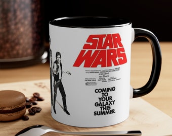 Vintage Star Wars Accent Coffee Mug, 11oz mug gift, Disney Mug, Star wars gift, gift for him