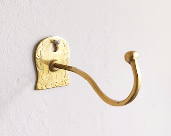 Übertopf Aufhänger, Wandhalter, Wandhaken aus Messing, Kleideraufhänger, Minimalistischer Wandhaken, Pflanzenhaken, Messingaufhänger, Pflanzenhaken aus Messing