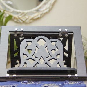 Suporte de madeira para livros, suporte para tablet, suporte para livros, suporte de madeira para Alcorão, dobrável, suporte para livros, presentes para o dia das mães