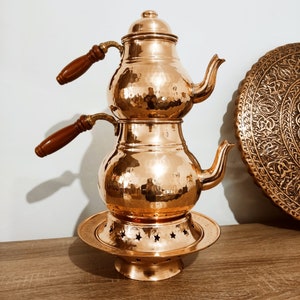Retro Emaye Çaydanlık Demlik Takım Mavi