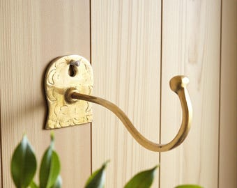 Planter Hanger, Wall Rack, Brass Wall Hook, Dress Hanger, Minimalist Wall Hook, Plant Hook, Brass Hanger, Brass Plant Hook