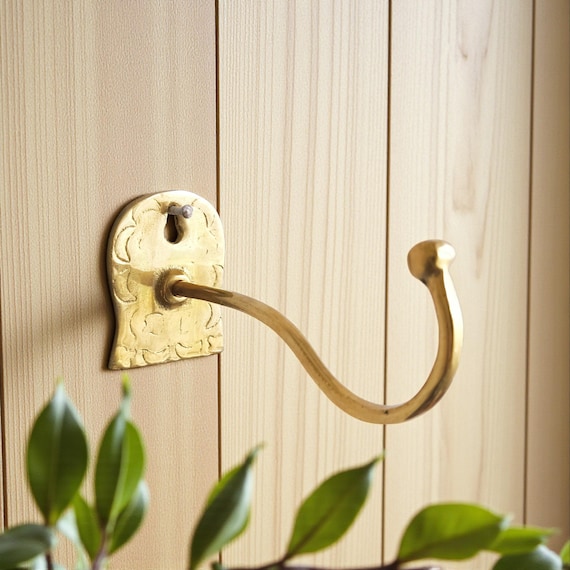 Planter Hanger, Wall Rack, Brass Wall Hook, Dress Hanger, Minimalist Wall Hook, Plant Hook, Brass Hanger, Brass Plant Hook