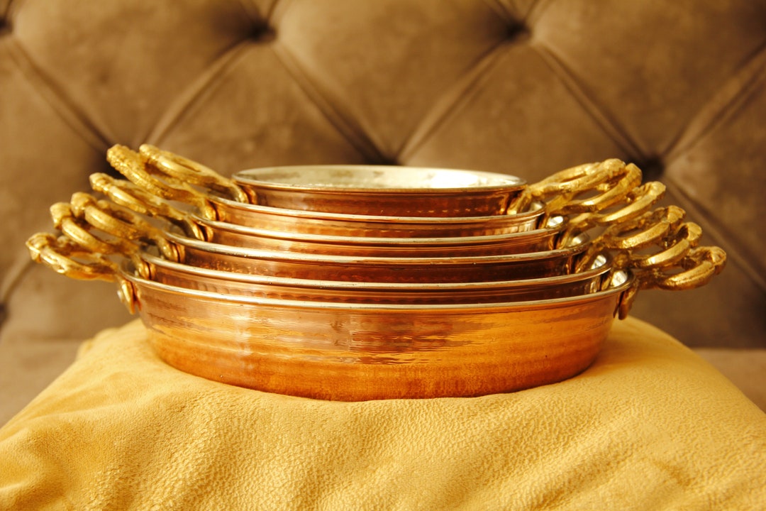 Copper Pan Set,3 Pieces,5 Pieces, Stew Pot, Copper Skillet Set, Omlette