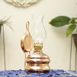 Handgemachte Vintage Öl Lampe, Petroleum Lampe, Kupfer Öl Lampe, Kupfer Öl Lampe, Petroleum Lampe