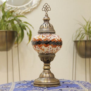 Night Lamp, Glass Lamp, Committee Lamp, Glazed, Handmade, Medium Size