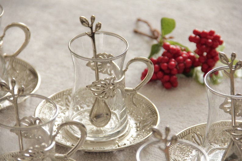 Vintage Turkish Tea Set Tea Cup Tea Set Traditional Ottoman Etsy